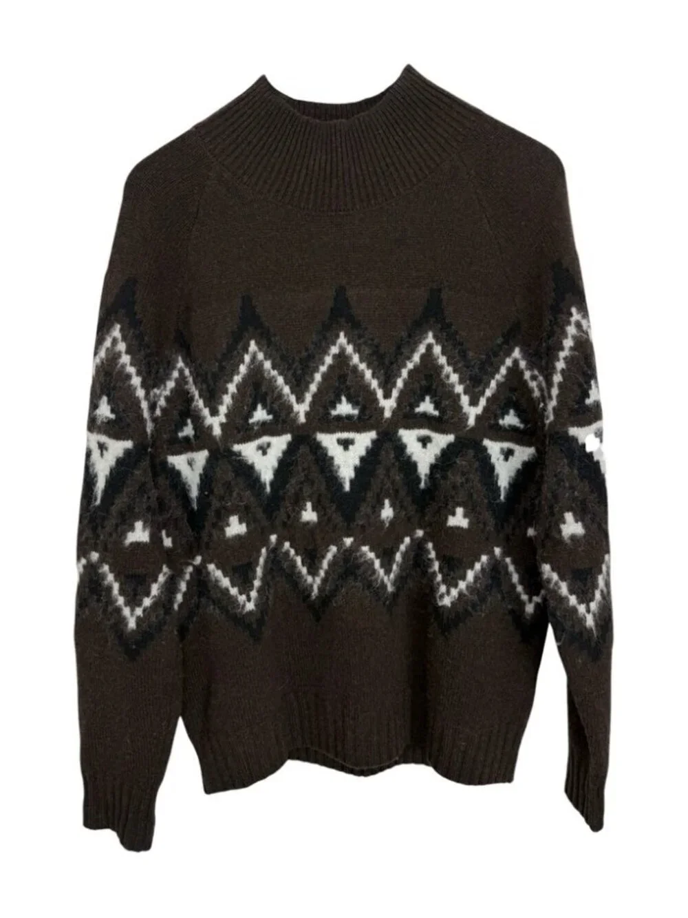 Banana Republic Como Fair Isle Sweater Men’s Size Medium Brown